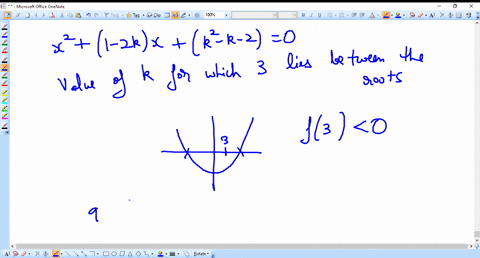 the-value-of-k-for-which-the-number-3-lies-between-the-roots-of-the-equation-x21-2-k-xleftk2-right-k