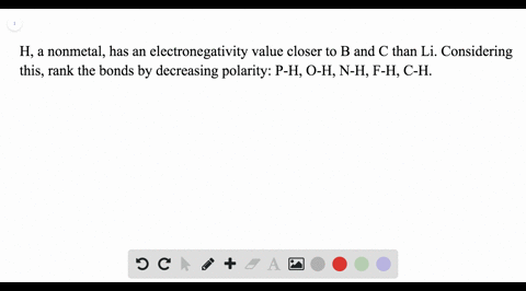 electronegativity difference value of hydrogen and phosphorus