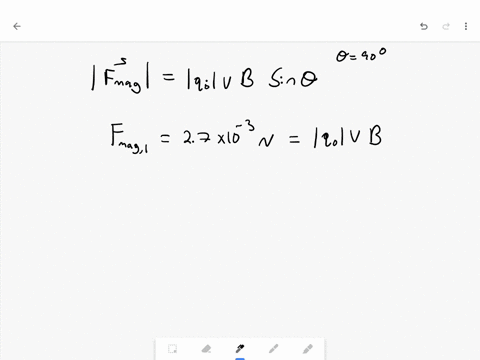 a-charge-is-moving-perpendicular-to-a-magnetic-field-and-experiences-a-force-whose-magnitude-is-27-t