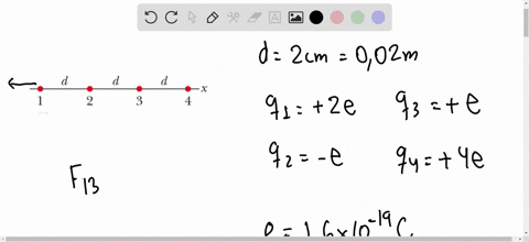 in-fig-21-40-four-particles-are-fixed-along-an-x-axis-separated-by-distances-d200-mathrmcm-the-cha-2