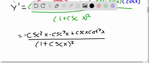 find-the-derivative-of-the-following-functions-yfraccot-x1csc-x