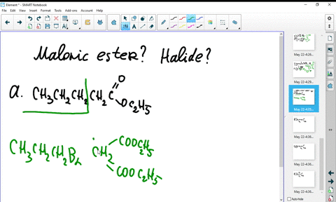 which-if-any-of-the-following-compounds-can-be-prepared-by-a-malonic-ester-synthesis-show-the-alkyl-