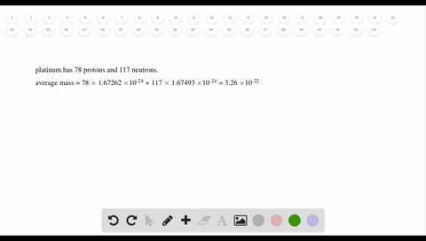 calculate the average mass of one platinum atom