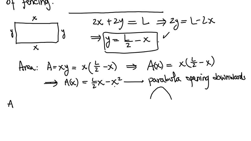 Maximizing Area Find the dimensions of the rectangle with the largest