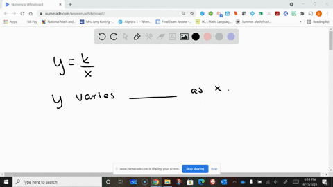 if-k-is-a-nonzero-constant-real-number-then-the-statement-yfrackx-implies-that-y-varies-__________-a