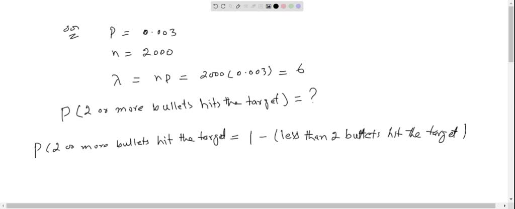 SOLVED:The Probability That A Person Hits A Target Is 0.003. What Is ...