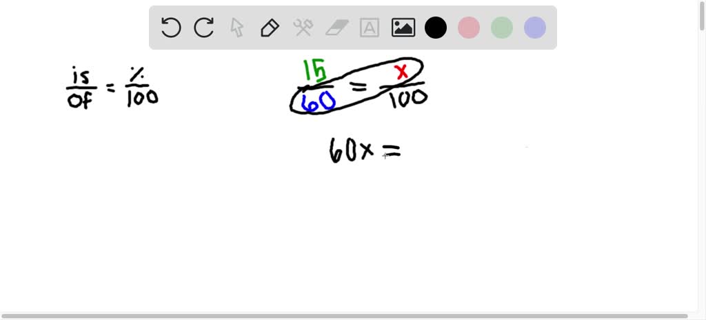 SOLVED:Draw a percent bar to represent 150 % of 60 . Set up a ...