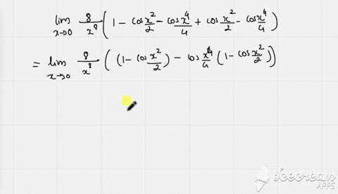 lim-_x-rightarrow-0-frac8x8left1-cos-fracx22-cos-fracx44cos-fracx22-cos-fracx24right-is-equal-to-a-f