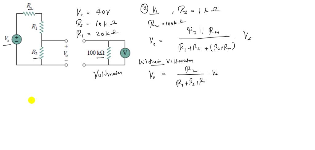 SOLVED:A voltmeter is used to measure Vo in the circuit in Fig. 2.122 ...