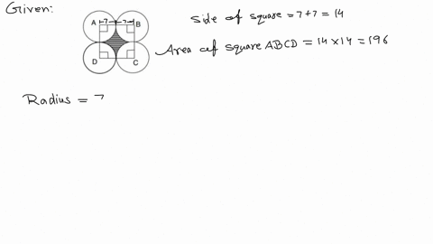the-diagram-shown-above-has-four-circles-of-7-mathrmcm-radius-with-centres-at-mathrma-mathrmb-mathrm