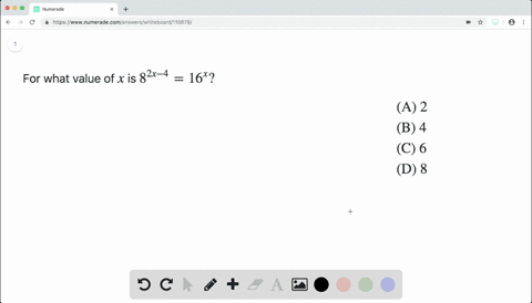 for-what-value-of-x-is-82-x-416x-beginarrayltext-a-2-text-b-4-text-c-6-text-d-8endarray