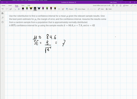 use-the-t-distribution-to-find-a-confidence-interval-for-a-mean-mu-given-the-relevant-sample-results