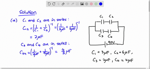 for-the-system-of-capacitors-shown-in-figure-p2654-find-a-the-equivalent-capacitance-of-the-system-b