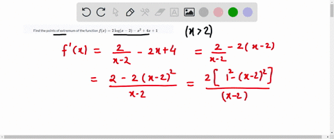 find-the-points-of-extremum-of-the-function-fx2-log-x-2-x24-x1