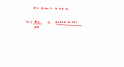 the-speed-of-flow-of-water-through-a-long-cylindrical-pipe-of-diameter-2-mathrmcm-so-that-flow-becom