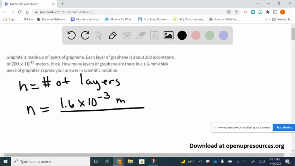 SOLVED Graphite is made up of layers of graphene. Each layer of