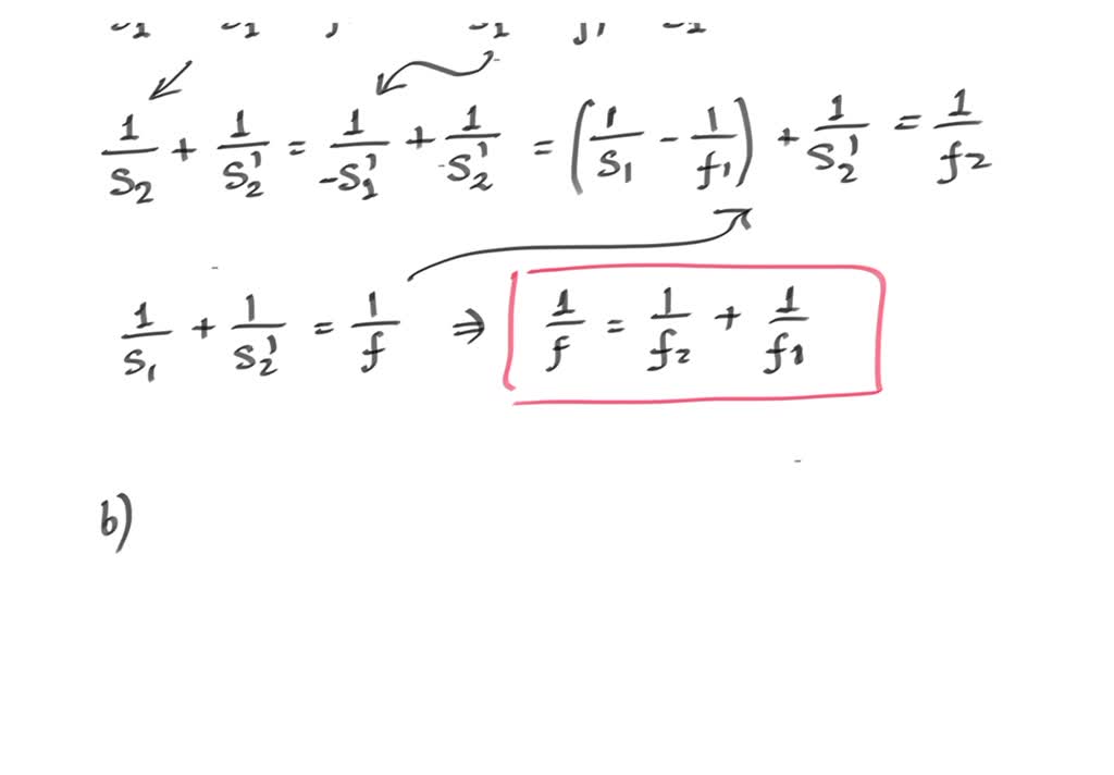 Two Lenses in Contact. (a) Prove that when two thin lenses with focal