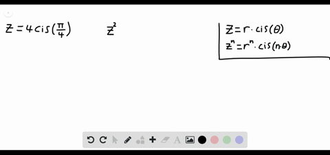 find-the-powers-of-each-complex-number-in-polar-form-find-z2-when-z4-operatornamecisleftfracpi4right