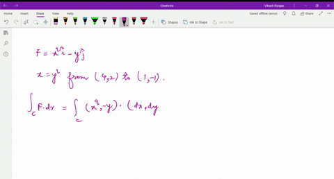 evaluate-int_c-mathbff-cdot-mathbft-d-s-for-the-vector-field-mathbffx2-mathbfi-y-mathbfj-along-the-5