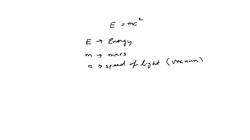 SOLVED:Einstein's most famous equation is E=m c^2. In this equation, E ...