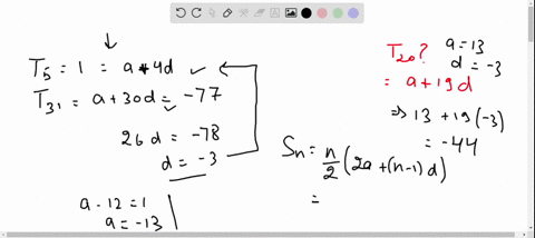 the-fifth-term-of-an-ap-is-1-whereas-its-3-1st-term-is-77-find-its-20-th-term-and-sum-of-its-first-f