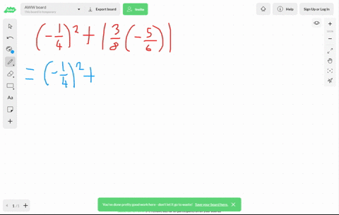 simplify-left-frac14right2leftfrac38left-frac56rightright