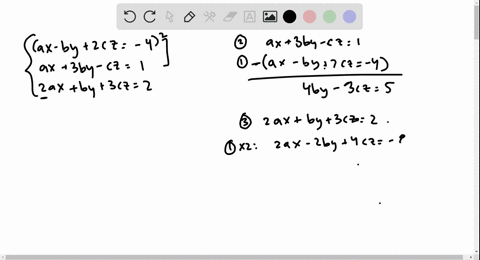 solve-each-system-for-x-y-z-in-terms-of-the-nonzero-constants-a-b-and-c-leftbeginarrayrra-b-y2-c-z-4