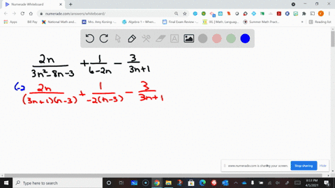 perform-the-indicated-operations-frac2-n3-n2-8-n-3frac16-2-n-frac33-n1