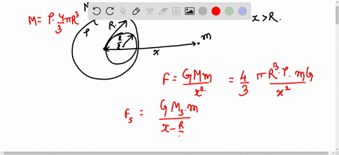 a-spherical-mass-of-radius-rfrack2-is-taken-out-from-a-uniform-sphere-of-radius-r-and-mass-density-r