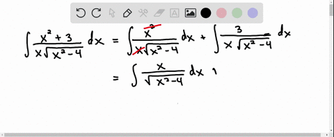 find-the-indefinite-integral-int-fracx23x-sqrtx2-4-d-x