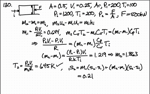 a-horizontal-insulated-cylinder-has-a-frictionless-piston-held-against-stops-by-an-external-force-of