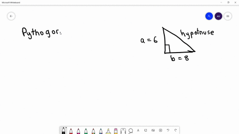 legs of a right triangle given the hypotenuse