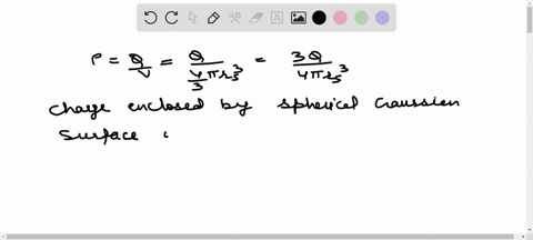an-insulating-sphere-has-a-total-excess-charge-q-distributed-uniformly-throughout-the-sphere-use-gau