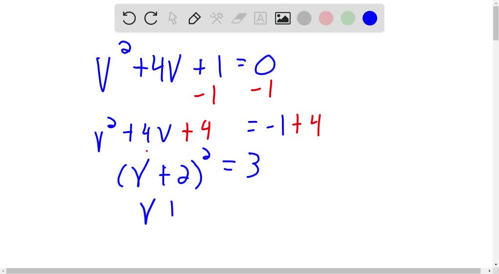 solve v to the power of 2 equals 47