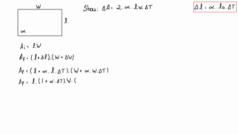 ii-a-uniform-rectangular-plate-of-length-l-and-width-w-has-coefficient-of-linear-expansion-alpha-sho