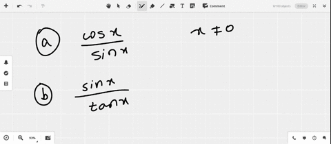 determine-the-non-permissible-values-of-x-in-radians-for-each-expression-a-fraccos-xsin-x-b-fracsin-