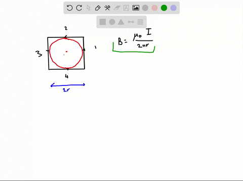 four-long-straight-wires-each-with-current-i-overlap-to-form-a-square-with-side-2-r-a-find-the-mag-2