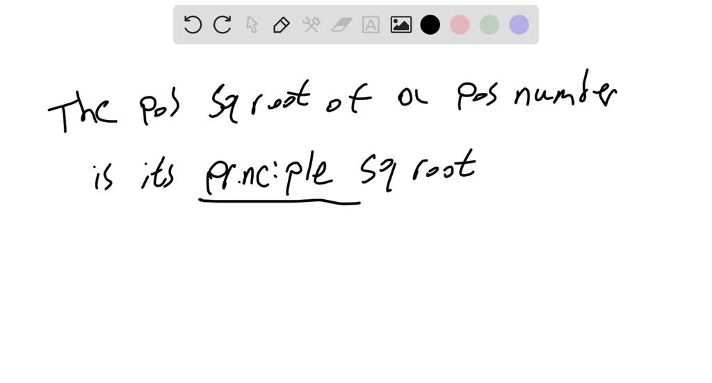 the square root of a number is always positive