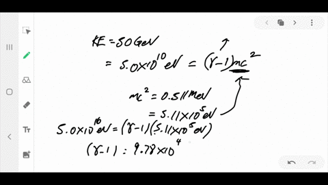 find-the-lorentz-factor-gamma-and-de-broglies-wavelength-for-a-50-mathrmgev-electron-in-a-particle-a