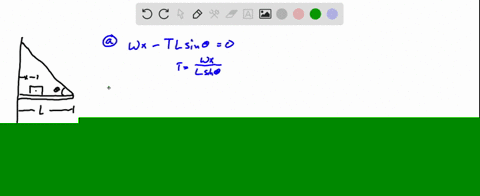 in-fig-13-39-a-thin-horizontal-bar-a-b-of-negligible-weight-and-length-l-is-hinged-to-a-vertical-wal