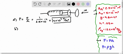 a-hypodermic-syringe-has-a-plunger-of-area-25-mathrmcm2-and-a-50-times-10-3-mathrmcm2-needle-a-if-a-