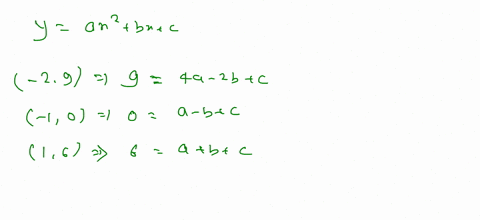 find-the-equation-of-the-parabola-ya-x2b-xc-that-passes-through-the-points-to-verify-your-result--16