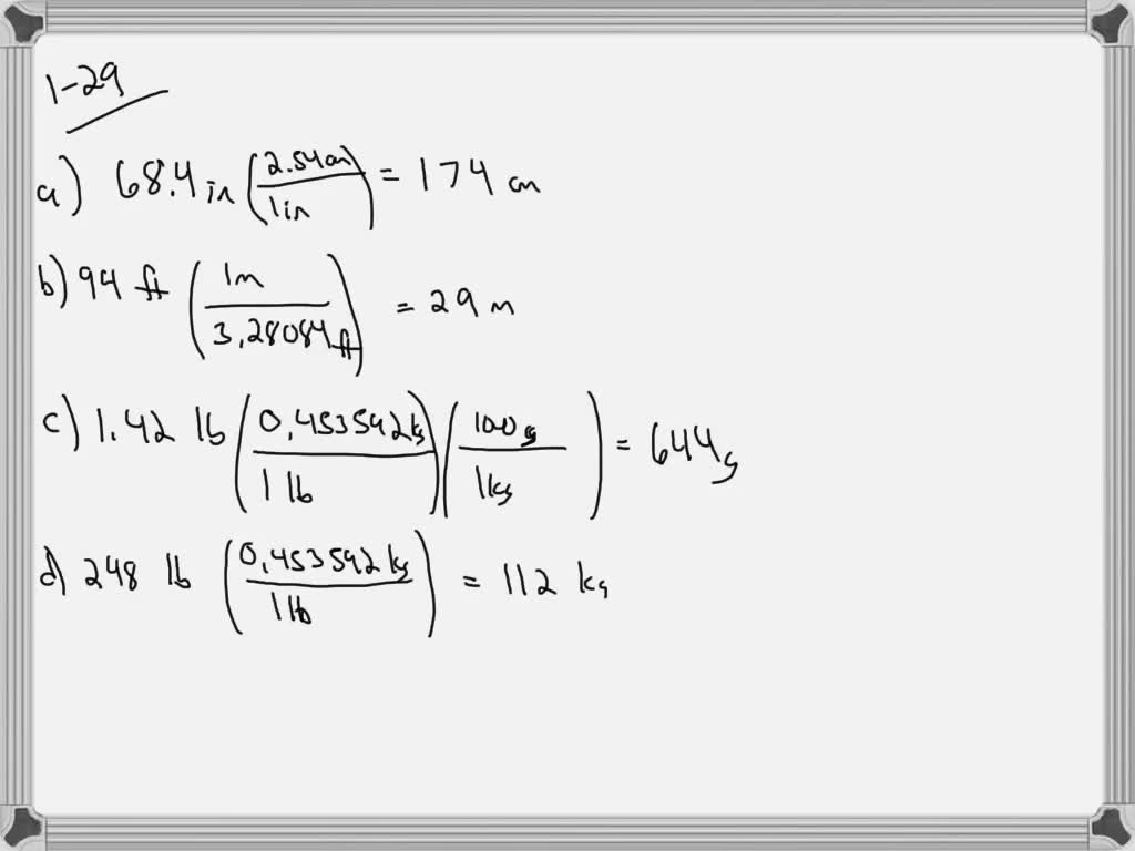 SOLVED:Perform the following conversions from non-SI to SI units. (Use ...