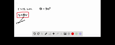 find-the-length-of-a-circular-arc-with-a-radius-12-centimeters-subtended-by-the-central-angle-of-30c