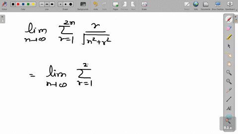 definite-integral-as-the-limit-of-a-sum-evaluate-lim-_n-rightarrow-infty-sum_r12-nleftfracrsqrtn2r2r