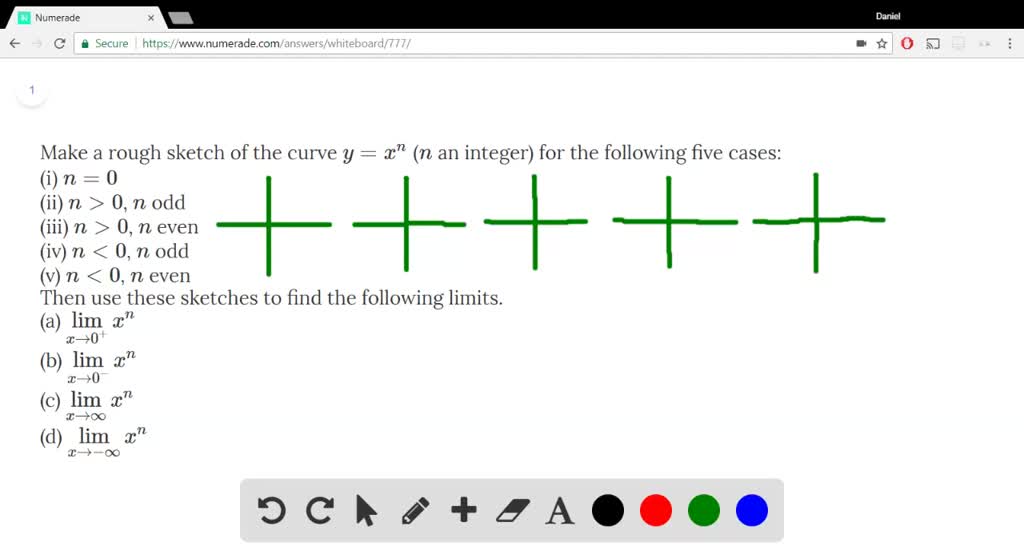 Solved Make A Rough Sketch Of The Curve Y X N N