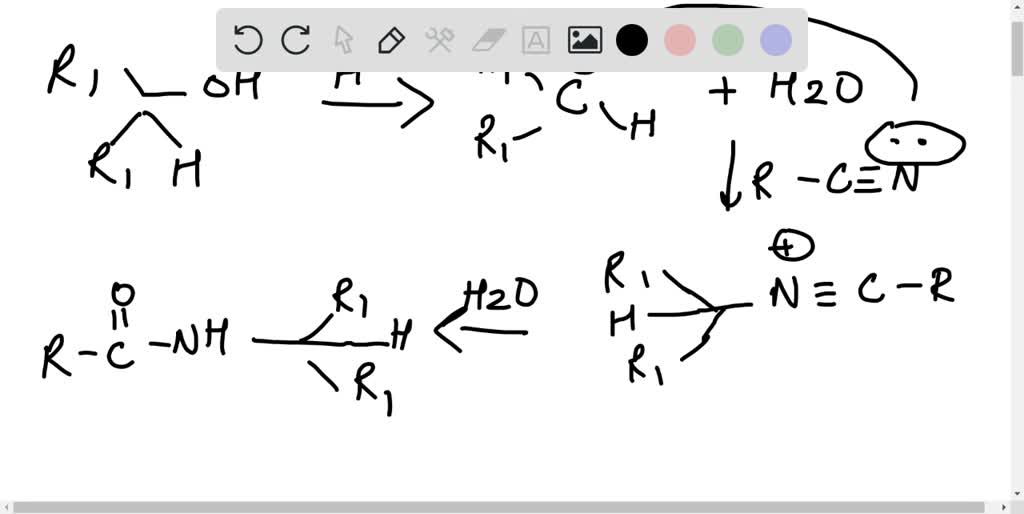 SOLVED:The reaction of a nitrile with an alcohol in the presence of a ...