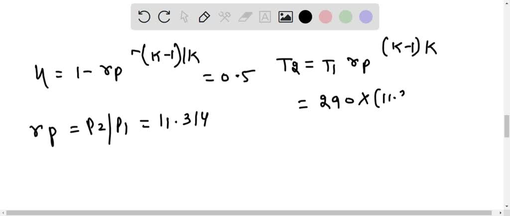 SOLVED:A Brayton cycle has air into the compressor at 95 kPa, 290 K ...