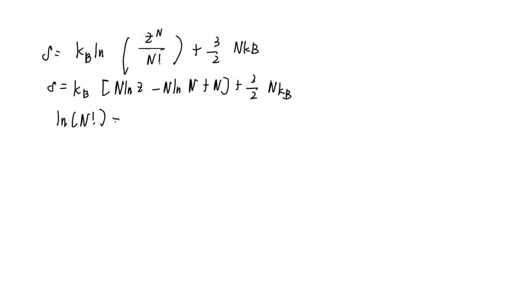 The Sackur-Tetrode equation (similar to Equation 5.11) gives the ...