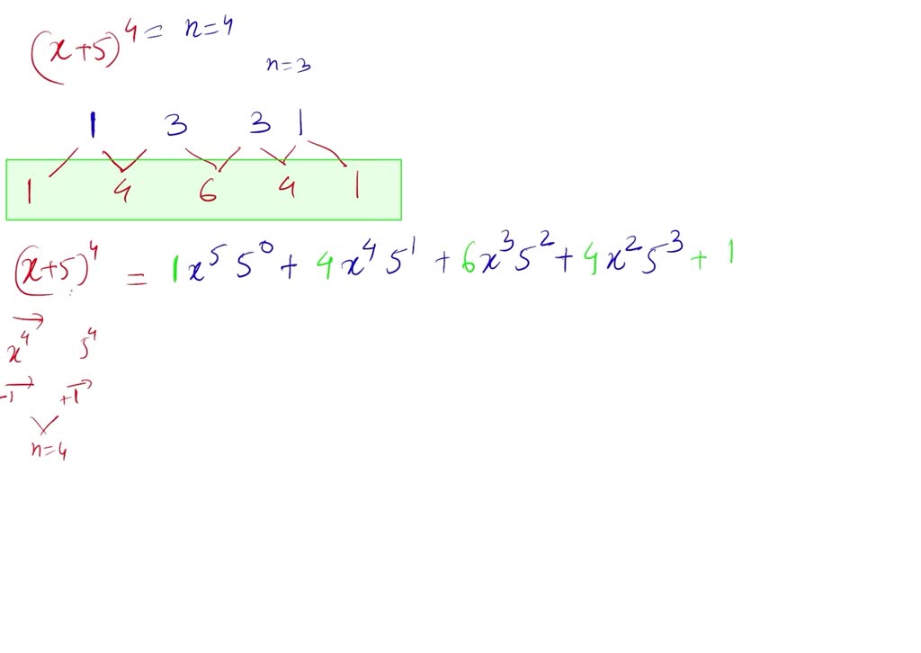 SOLVED:Use Pascal's Triangle To Expand Each Binomial. (a+b)^5